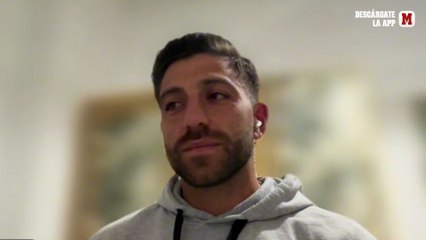 Giovanni Zarfino, futbolista del CD Extremadura, atiende a MARCA