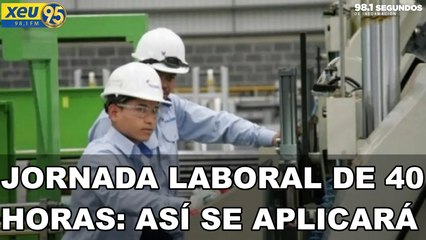 Jornada laboral de 40 horas: así se aplicará