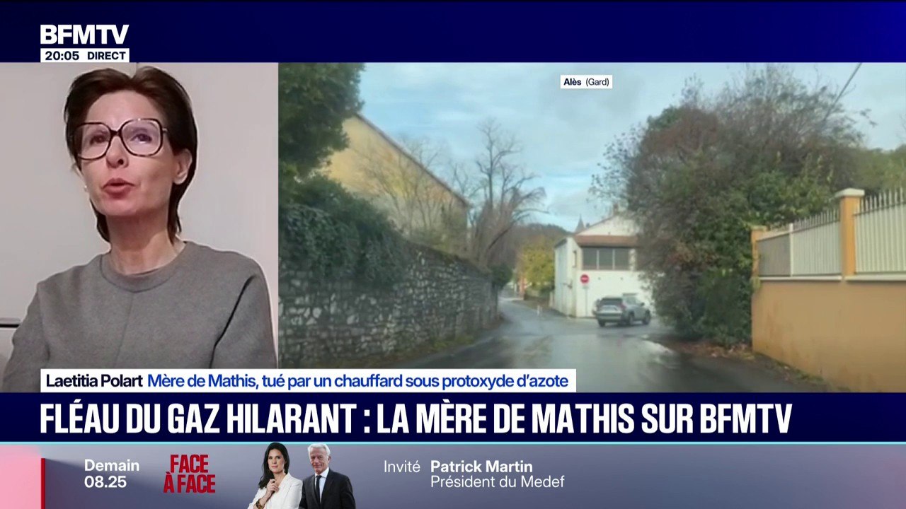 Gaz hilarant: "Le protoxyde d'azote doit être reconnu comme un stupéfiant" au volant, demande Laetitia Polart, mère de Mathis, tué par un chauffard qui en avait consommé
