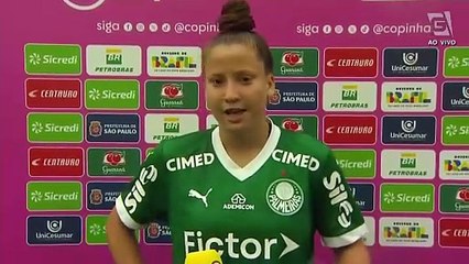Stefanie comenta sobre a vitória do Palmeiras na estreia da Copinha