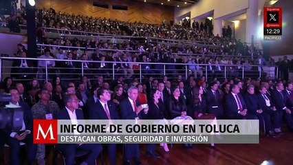 Informe de gobierno en Toluca destaca obras, seguridad e inversión