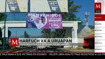 Omar García Harfuch llega al cuartel de la GN en su tercera visita por el Plan Michoacán