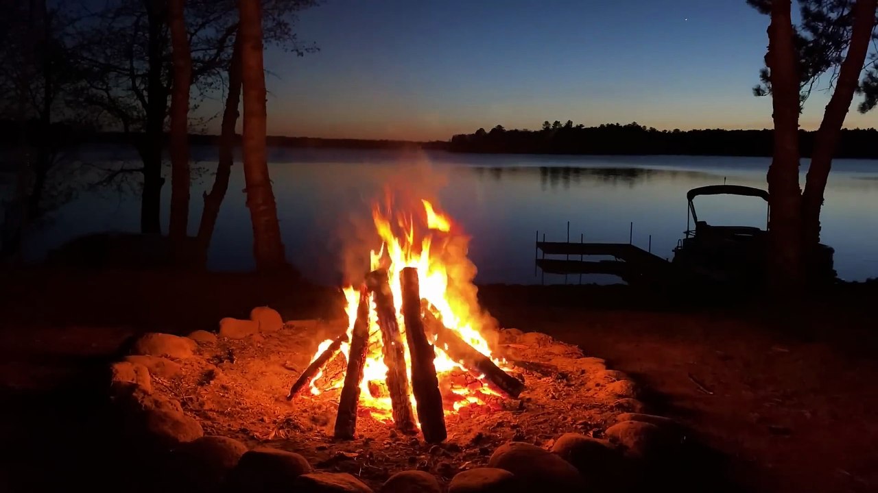 Sunset Campfire - Full 4k HD one hour video