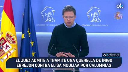 El juez admite a trámite una querella de Íñigo Errejón contra Elisa Mouliaá por calumnias