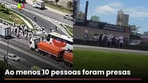 Torcedores de Santos e Internacional entram em confronto na BR-101 em SC