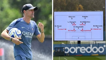 PSG cumple petición de Luis Enrique: colocan pantalla gigante para transmitir tácticas en vivo durante los entrenamientos