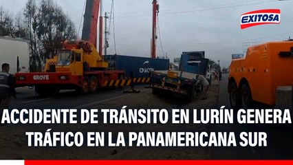 Accidente de tránsito en Lurín genera tráfico en la Panamericana Sur