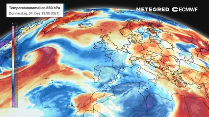 In rund 1500 m erreichen uns für die Jahreszeit nach und nach deutlich zu warme Luftmassen