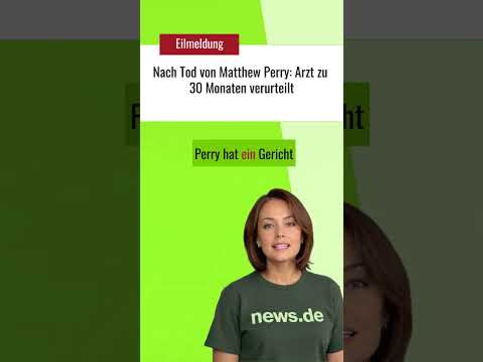 Nach Tod von Matthew Perry: Arzt zu 30 Monaten verurteilt