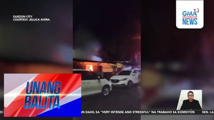 Bahay sa Brgy. Tandang Sora, nasunog; mga umupa, ligtas na nakalabas | Unang Balita