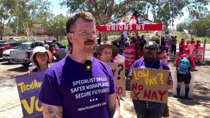 NT hospital workers walk off the job protesting latest enterprise agreement