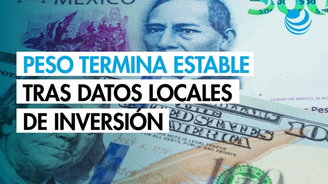 Peso termina estable frente al dólar tras datos locales de inversión