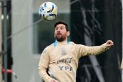 Lionel Messi drops a no-look pass in training and makes the impossible look effortless