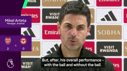 Arteta hails 'immense' Merino in win over Brentford