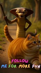 Fat orange cat vs Cobra