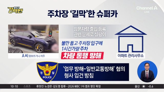 [돌직구 강력반]아파트 주차장 입구 막은 람보르기니, 왜?