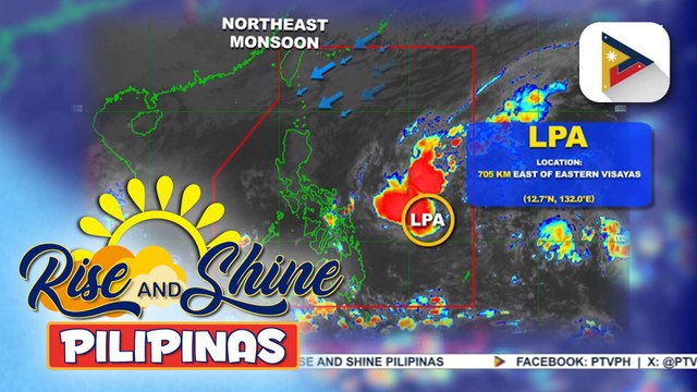 LPA, huling namataan sa silangang bahagi ng Eastern Visayas; shear line, nagpapaulan sa Bicol Region at Eastern Visayas