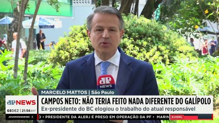 Campos Neto elogia Galípolo: "Não teria feito nada diferente" no Banco Central