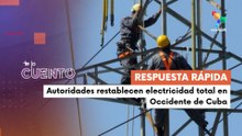 Cuba restablece electricidad total en el occidente del país