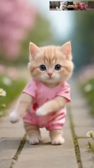 cute dancing kitten | Funny Cartoon Cat Video 🥰🍼