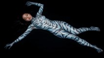 【BodyCanvas】 Tiger Soul's Stillness | White Tiger Body Paint Art (4K Cinematic Visuals)