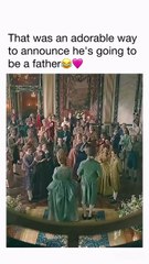 telling him she was kicked in the stomach to reveal it was by their child was so cute