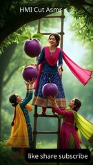 Giant Purple Fruit ASMR Cutting & Eating – Most Satisfying Ever