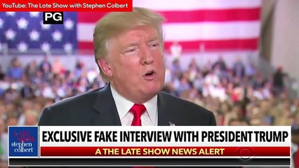 Colbert "Interviews" Trump About Weinstein, Ratings With Re-Cut Footage | THR News