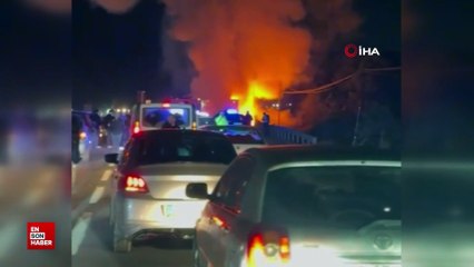 İstanbul Arnavutköy'de İETT otobüsü alevlere teslim oldu