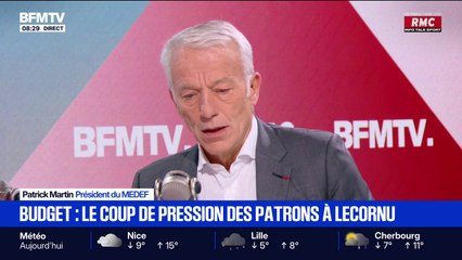 "Pas ce budget-là": Patrick Martin, président du Medef, s'exprime avant le vote du budget à l'Assemblée nationale