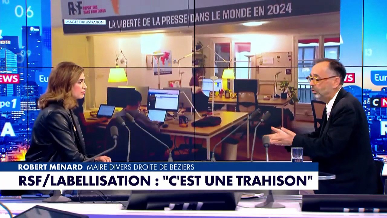 Labellisation des médias par Reporter Sans Frontières : «C'est évidemment une bande de gauchistes», considère Robert Ménard