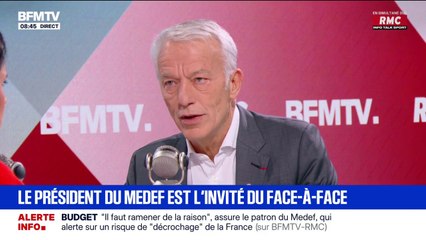 Patrick Martin, président du Medef: "On ne parle pas plus avec le RN qu'avec LFI"