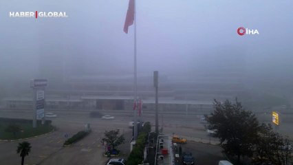 Bursa’da sis şehri yuttu, ortaya bu manzara çıktı