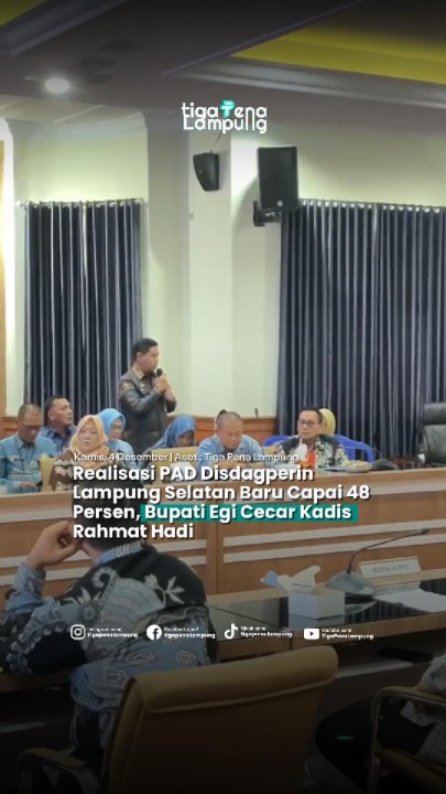 Realisasi PAD Disdagperin Lampung Selatan Baru Capai 48 Persen, Bupati Egi Cecar Kadis Rahmat Hadi