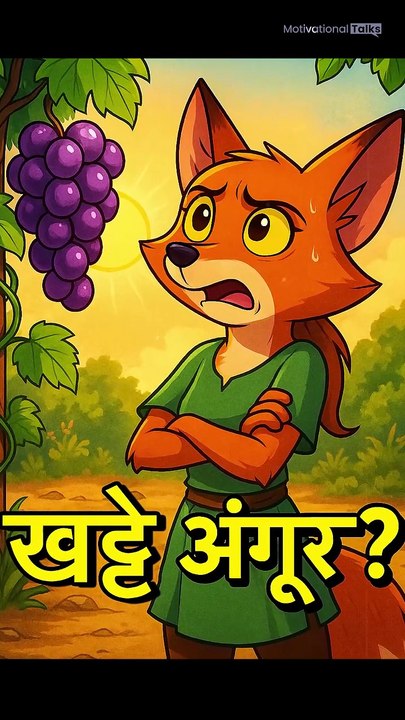 भूखी लोमड़ी और अंगूर 🍇 | बच्चों के लिए नैतिक कहानी