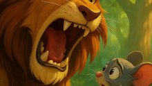 शेर और चूहा 🦁🐭 | दिल छू लेने वाली नैतिक कहानी