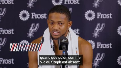 Spurs - Fox : "On sait qu'on doit se montrer en l'absence de Vic"