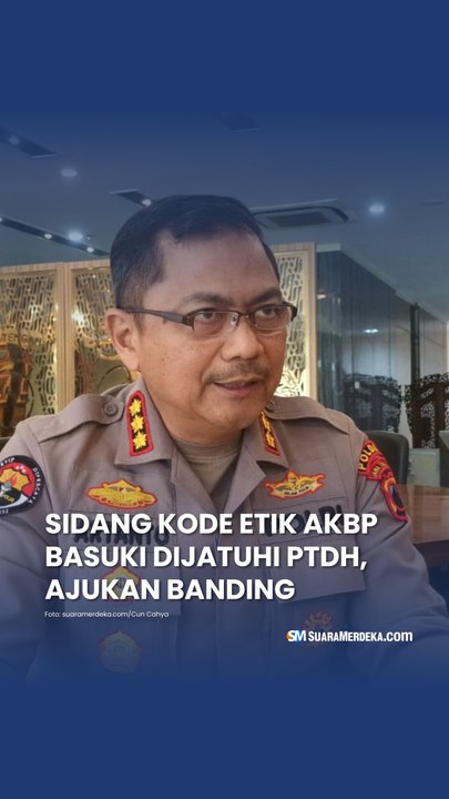 Sidang Kode Etik AKBP Basuki Dijatuhi PTDH, Ajukan Banding