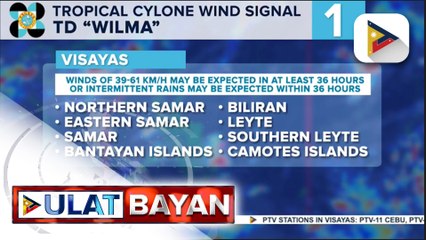 Bagyong #WilmaPH, nagpapaulan na sa ilang bahagi ng Visayas