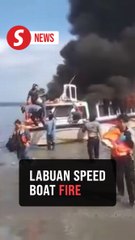 Three hurt after boat catches fire in waters near Labuan