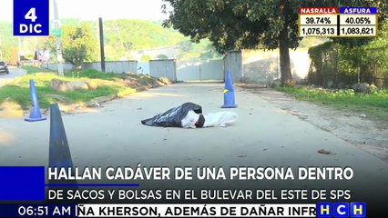 ¡Horror! Encostalado y embolsado dejan cadáver de un hombre en bulevar de SPS