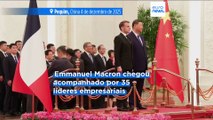 Em Pequim, Emmanuel Macron apela à 