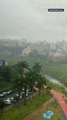 Forte chuva atinge a Região da Pampulha, em BH