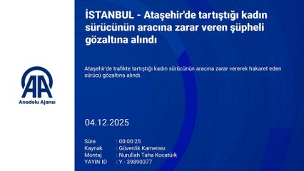 Kadın sürücünün aracına zarar veren trafik magandası gözaltına alındı