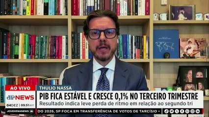 PIB fica estável e cresce 0,1% no 3º trimestre; Thulio Nassa analisa