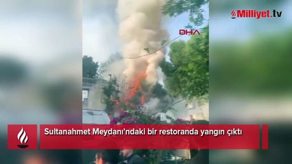 Tarihi Sultanahmet Meydanı’nda yangın paniği! Ekipler sevk edildi