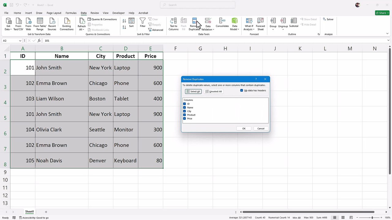 Microsoft Excel 69 Removing Duplicate Cell Data