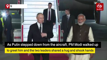 Putin Lands In New Delhi, PM Modi Welcomes Him At Palam Airport
