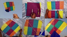 Multi Color Paper Kite | Strong & Stable Flying Kite Tutorial