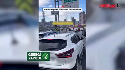 Bakan Yerlikaya duyurdu: Ambulansın geçişine engelleyen şahıs yakalandı